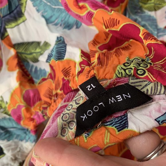 New Look Strapless Maxi Dress Lightweight UK 12 Orange - Picture 4 of 6